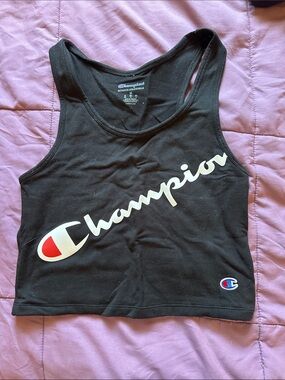 Champion Black Crop Tank